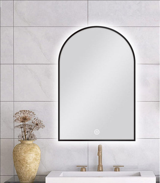 MS-AR6090B-B Matte Black Arched Mirror