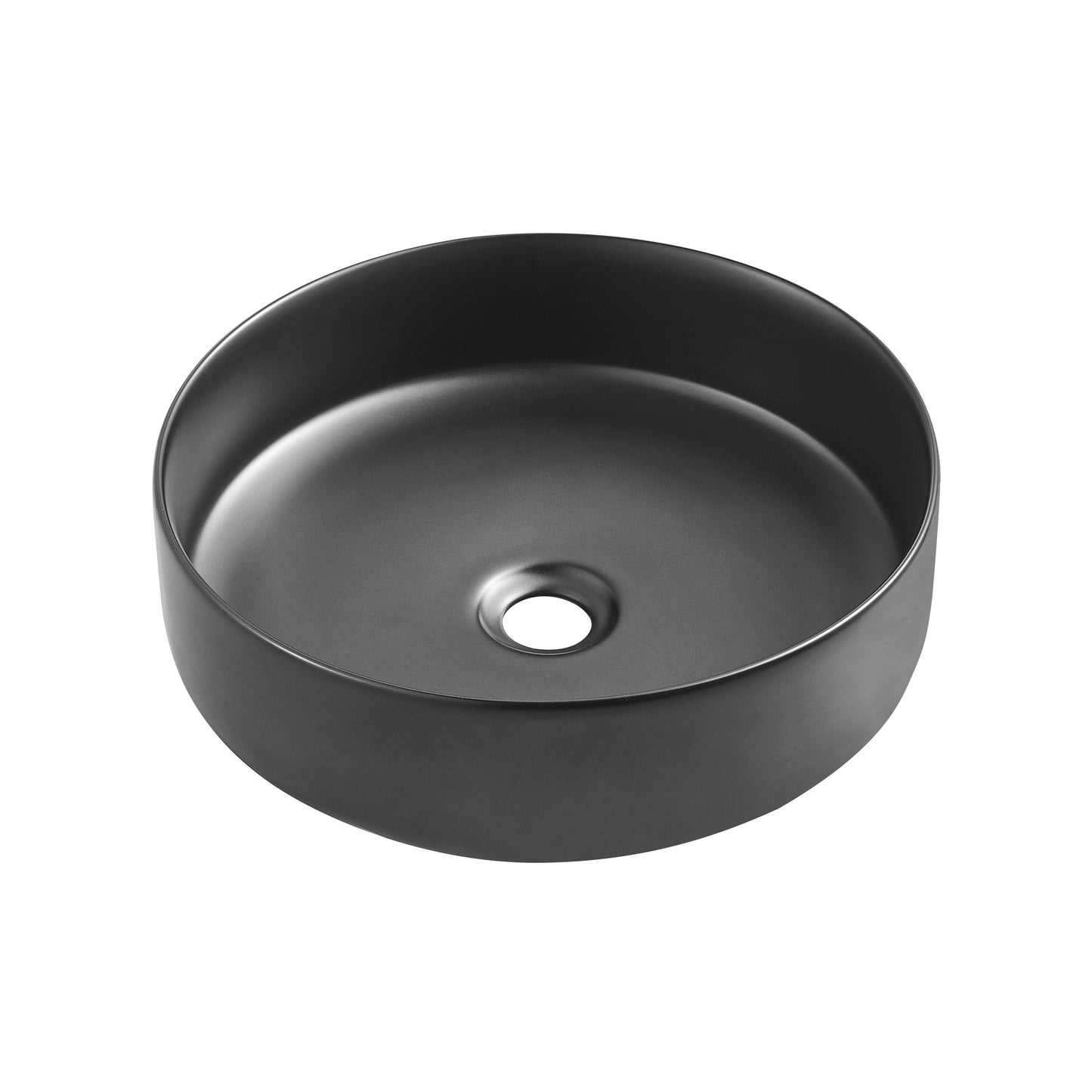 NAV-360B Matte Black Round Above Counter Basin