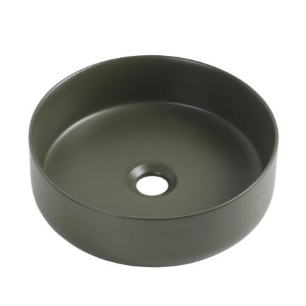 NAV-360F Matte Forest Green Round Above Counter Basin