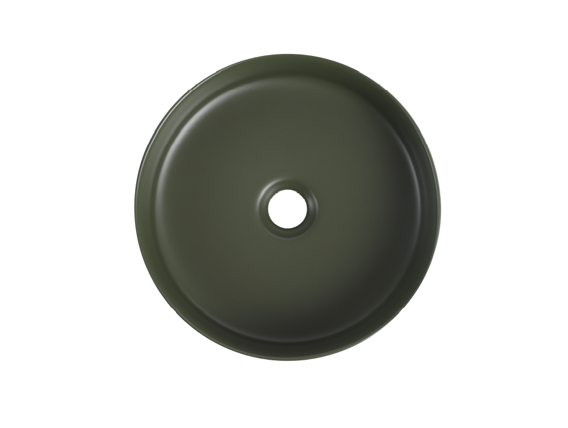 NAV-360F Matte Forest Green Round Above Counter Basin