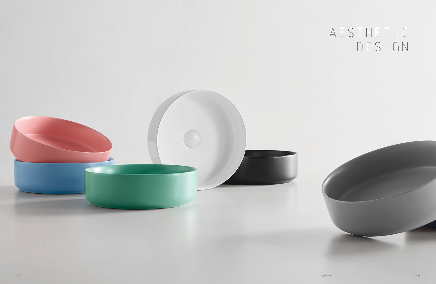 NAV-360P Matte Pink Round Above Counter Basin