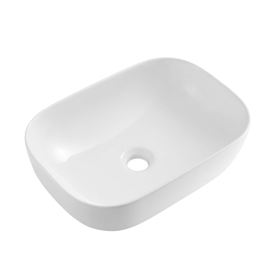 NAV-460 Gloss White Rectangular Above Counter Basin