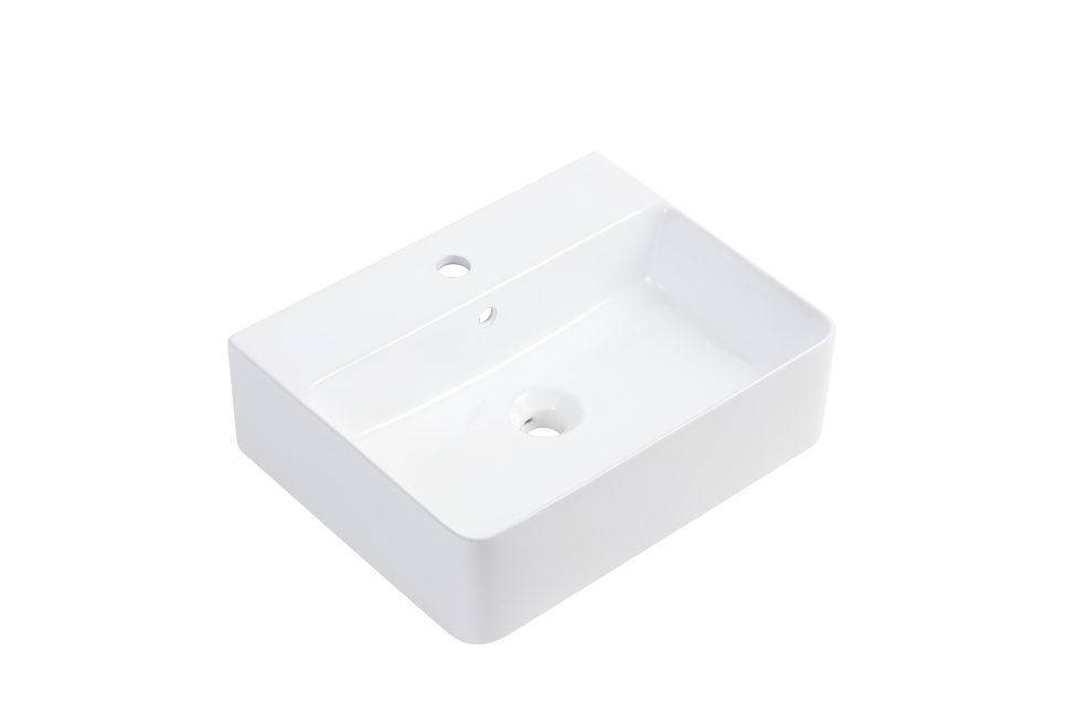 NAV-520S Gloss White Rectangular Above Counter Basin