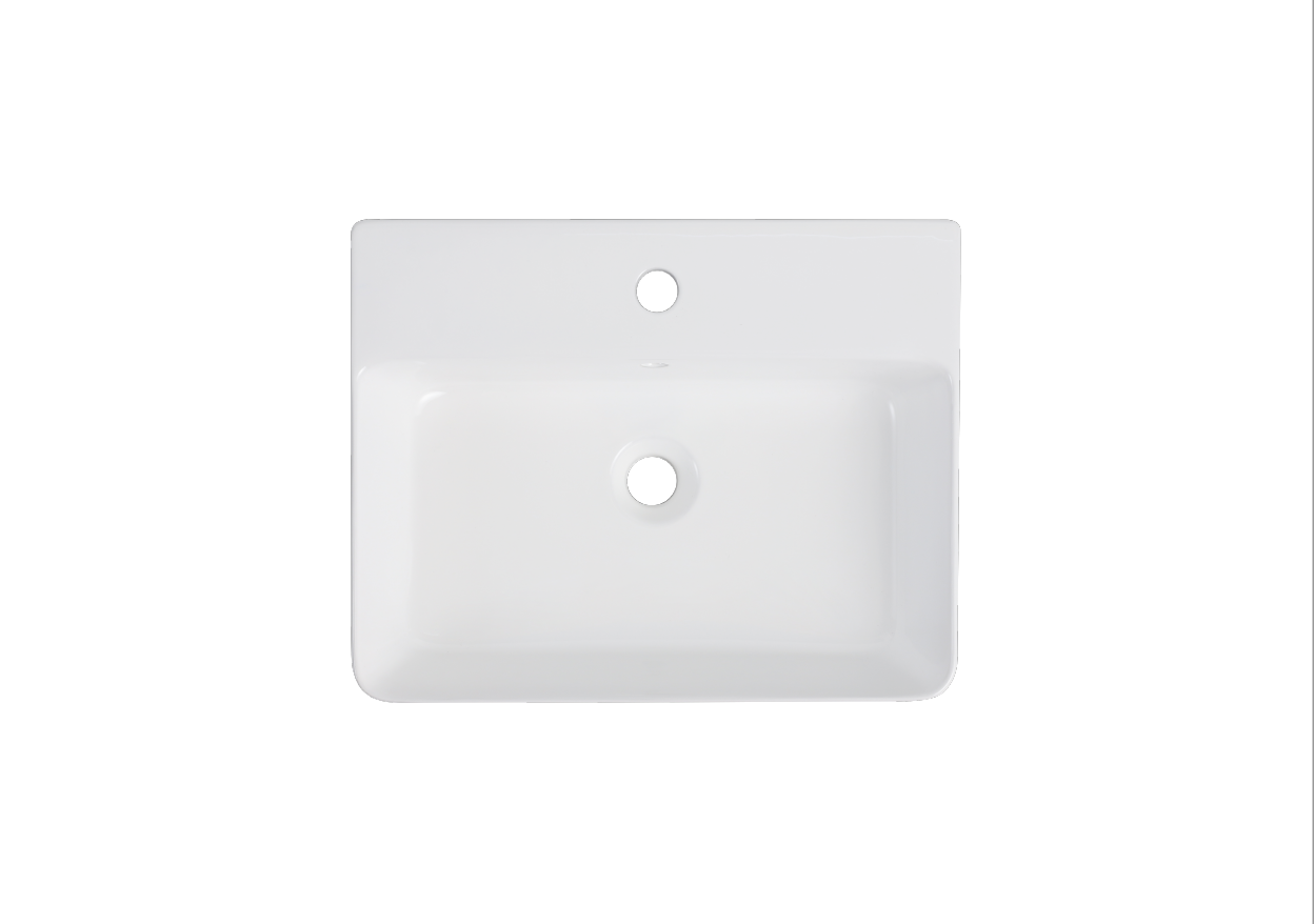 NAV-520S Gloss White Rectangular Above Counter Basin