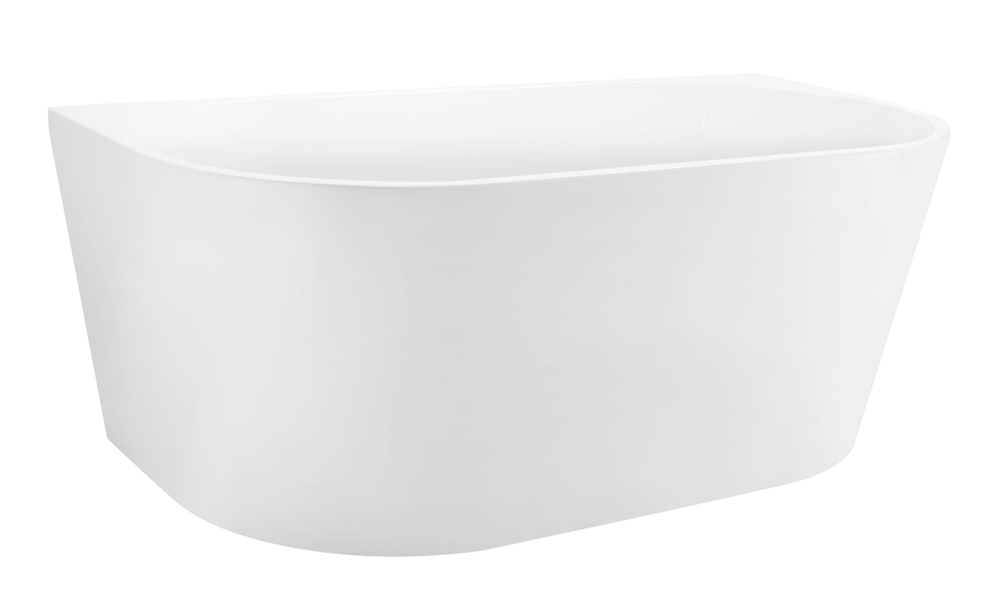 NAV-BTW1500 Jade Gloss White Rectangular Back to Wall Bathtub