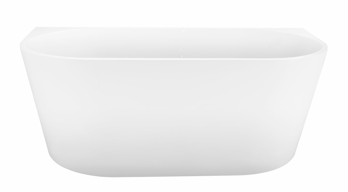 NAV-BTW1500 Jade Gloss White Rectangular Back to Wall Bathtub