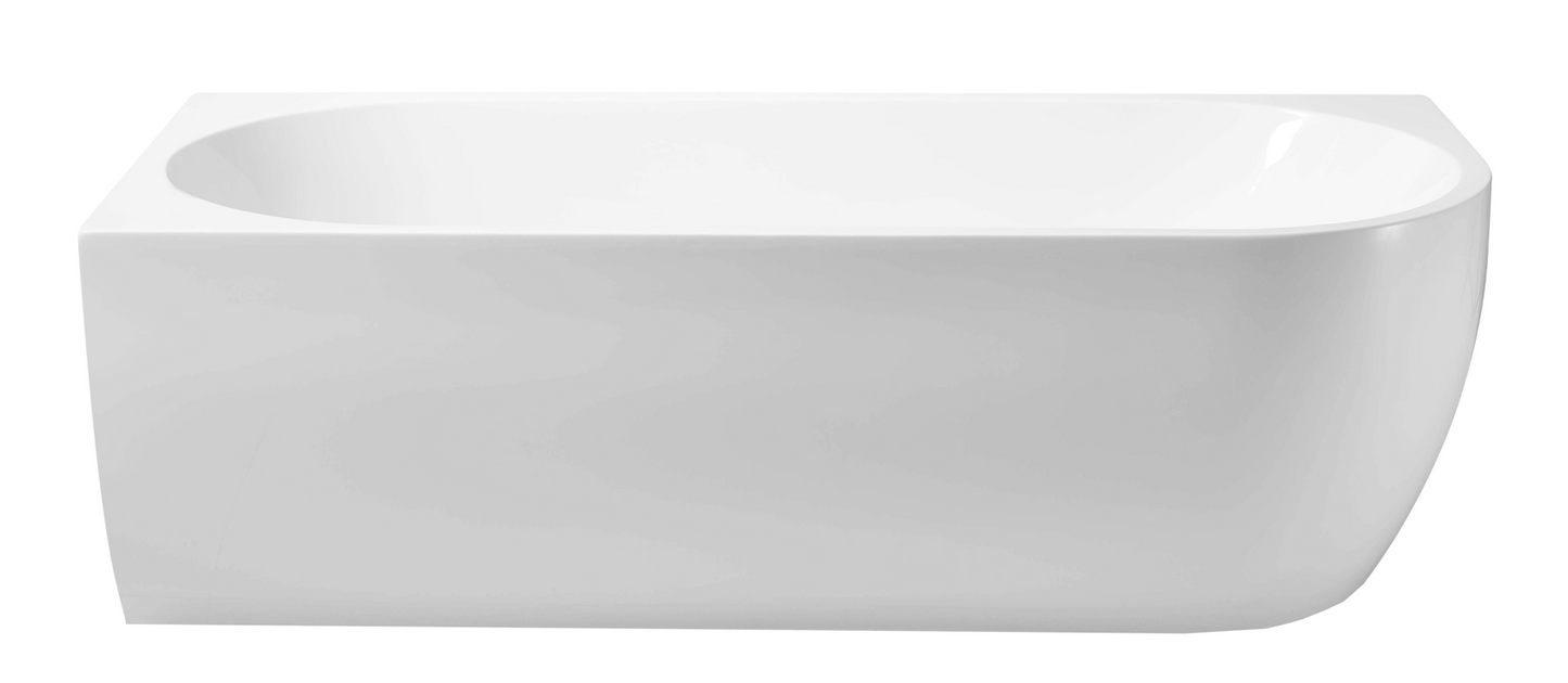 NAV-LCB1700MW Gina Matte White Corner Bathtub