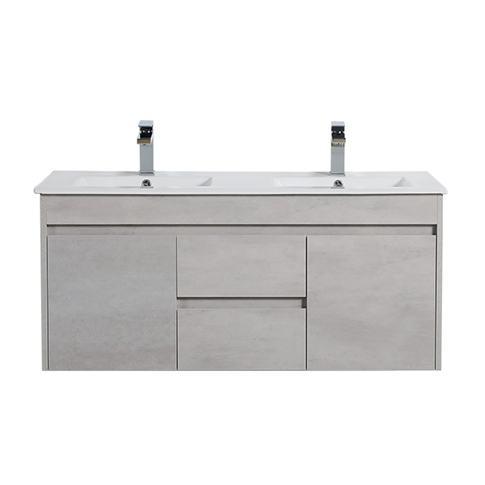 NC124DWH Nova Concrete Grey Rectangular Wall hung Vanity