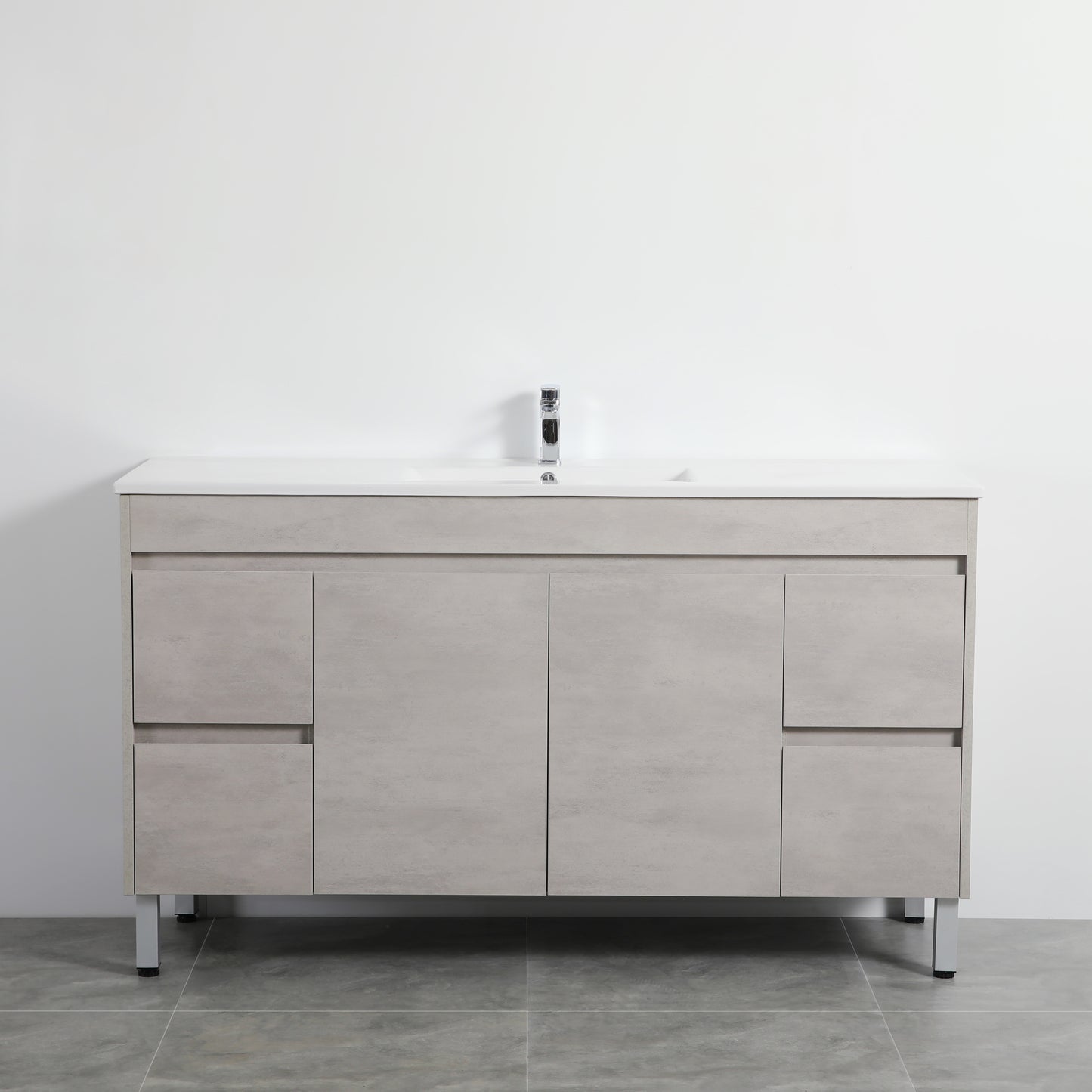 NC124LG Nova Concrete Grey Free Standing Vanity