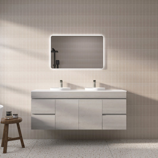 NC154WH Concrete Grey Wall hung Vanity