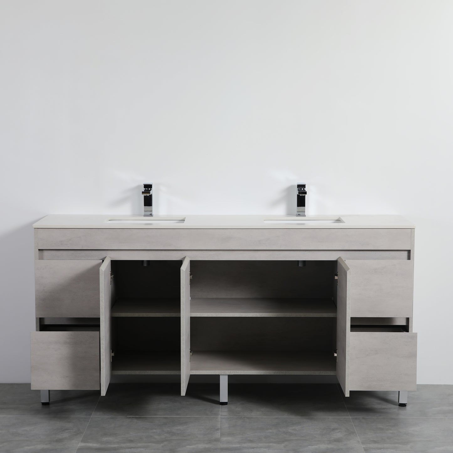 NC184LG Nova Plywood Vanities Concrete Grey Free Standing Vanity