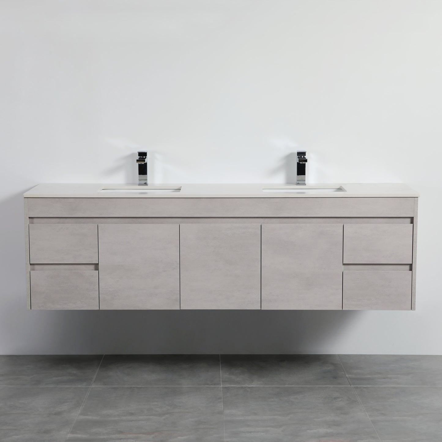 NC184WH Nova Concrete Grey Wall hung Vanity