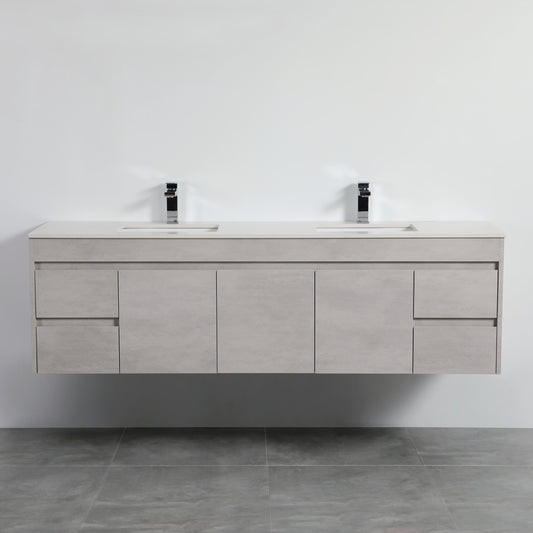 NC184WH Nova Concrete Grey Wall hung Vanity