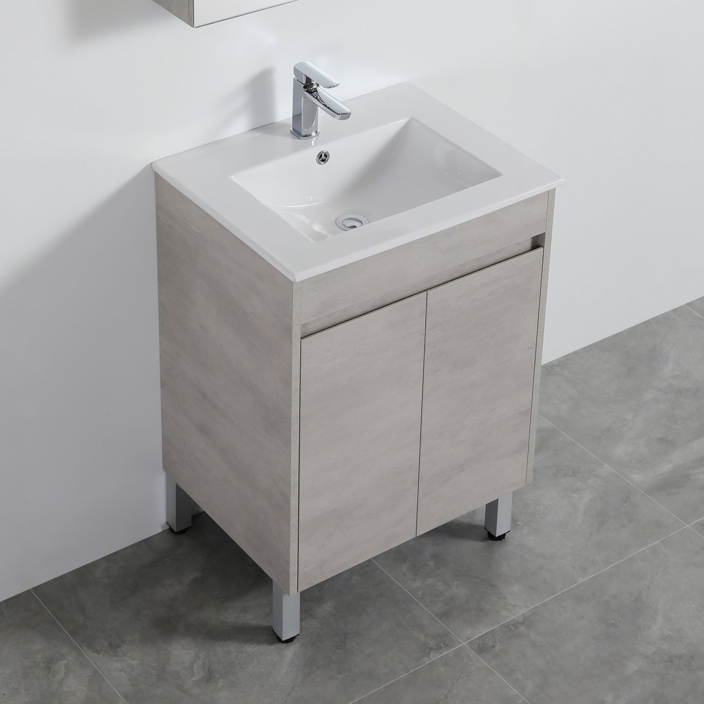 NC64LG Nova Concrete Grey Free Standing Vanity