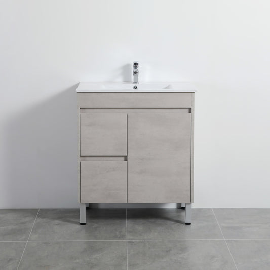 NC74LLG Poly Wood Concrete Grey Free Standing Vanity