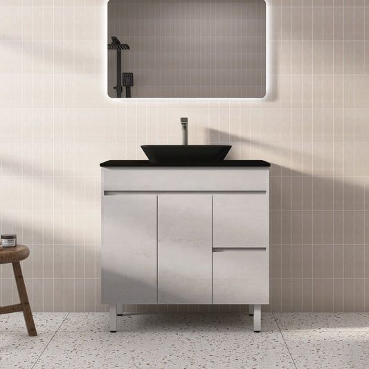 NC94RLG Nova Concrete Grey Free Standing Vanity