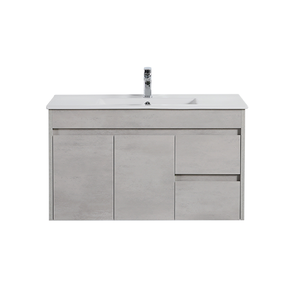 NC94RWH Nova Concrete Grey Rectangular Wall hung Vanity
