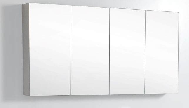 NCSV1500 Concrete Grey Rectangular Wall Mounted Shaving Cabinet