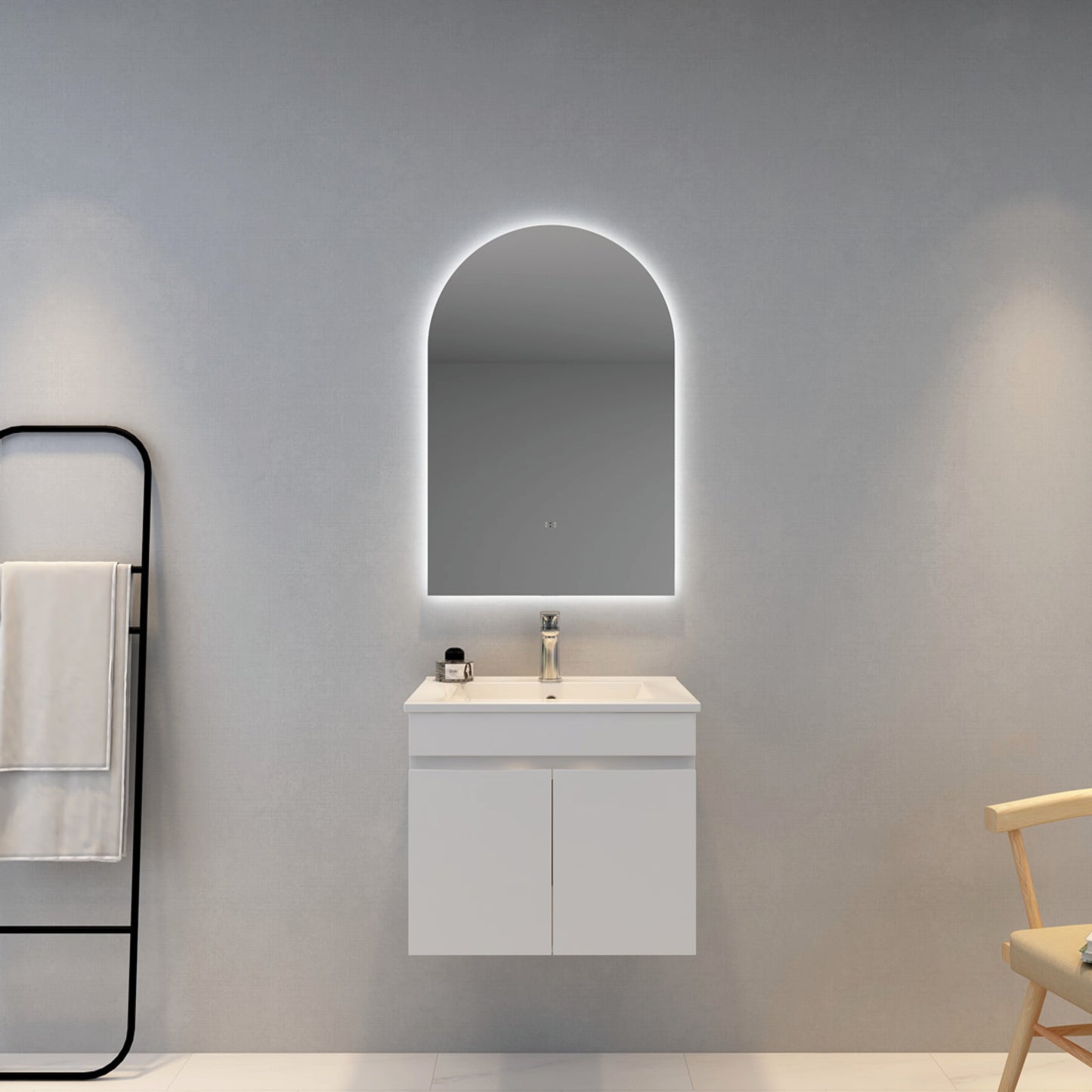 OAR6090BM LED Aura Arched Mirror