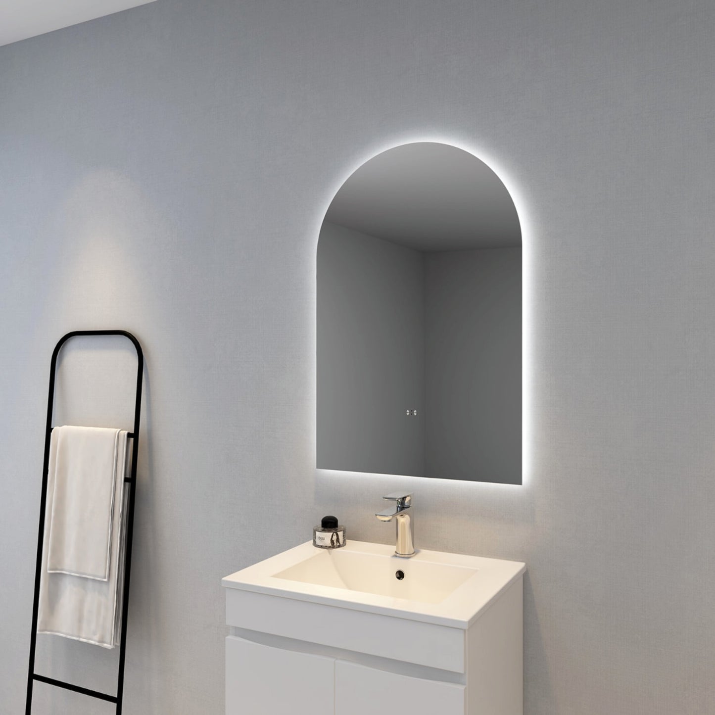 OAR6090BM LED Aura Arched Mirror