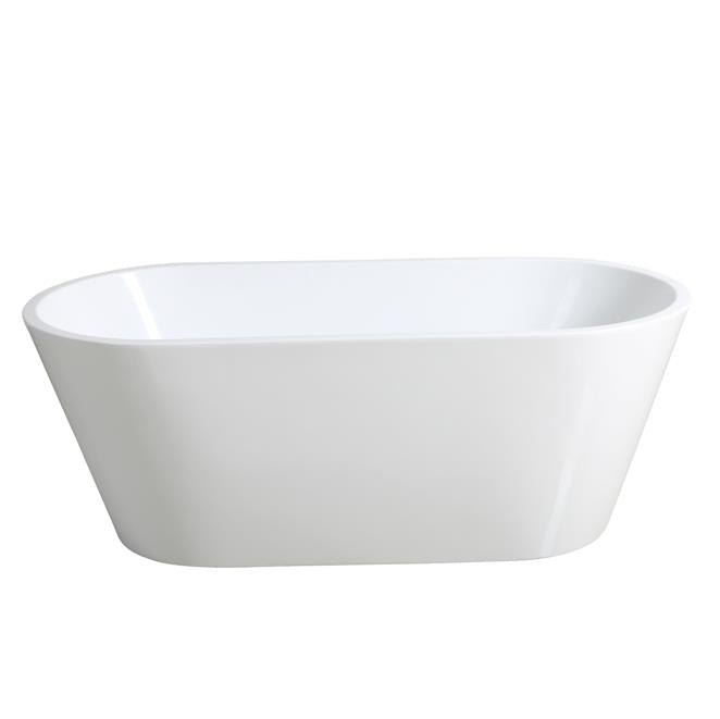 OBT1200-NF Gloss, Matte White Oval Free Standing Bathtub