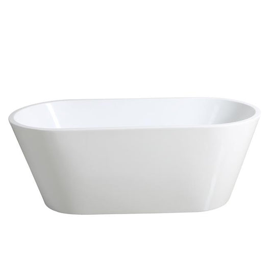 OBT1200-NF Gloss, Matte White Oval Free Standing Bathtub
