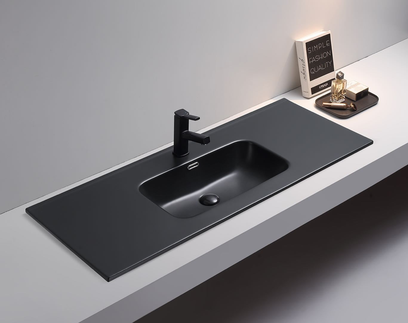 OMB1200 Olivia Matte Black Vanity Top