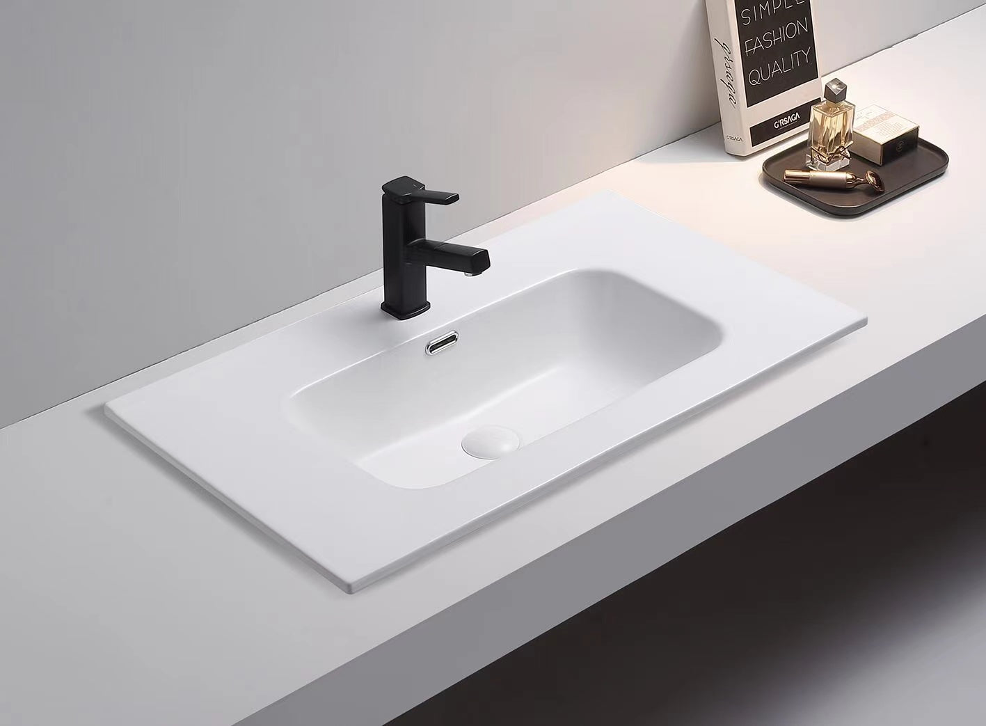 OMW900 Olivia Matte White Vanity Top