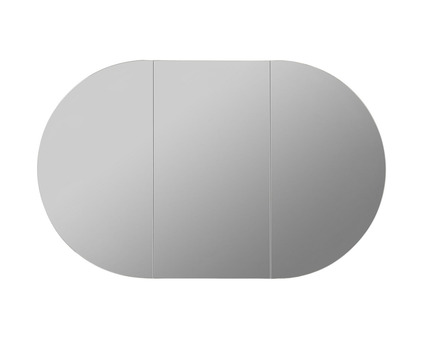 OPLSV1275MW Olivia Matte White Oval Wall Mounted Mirror Cabinet