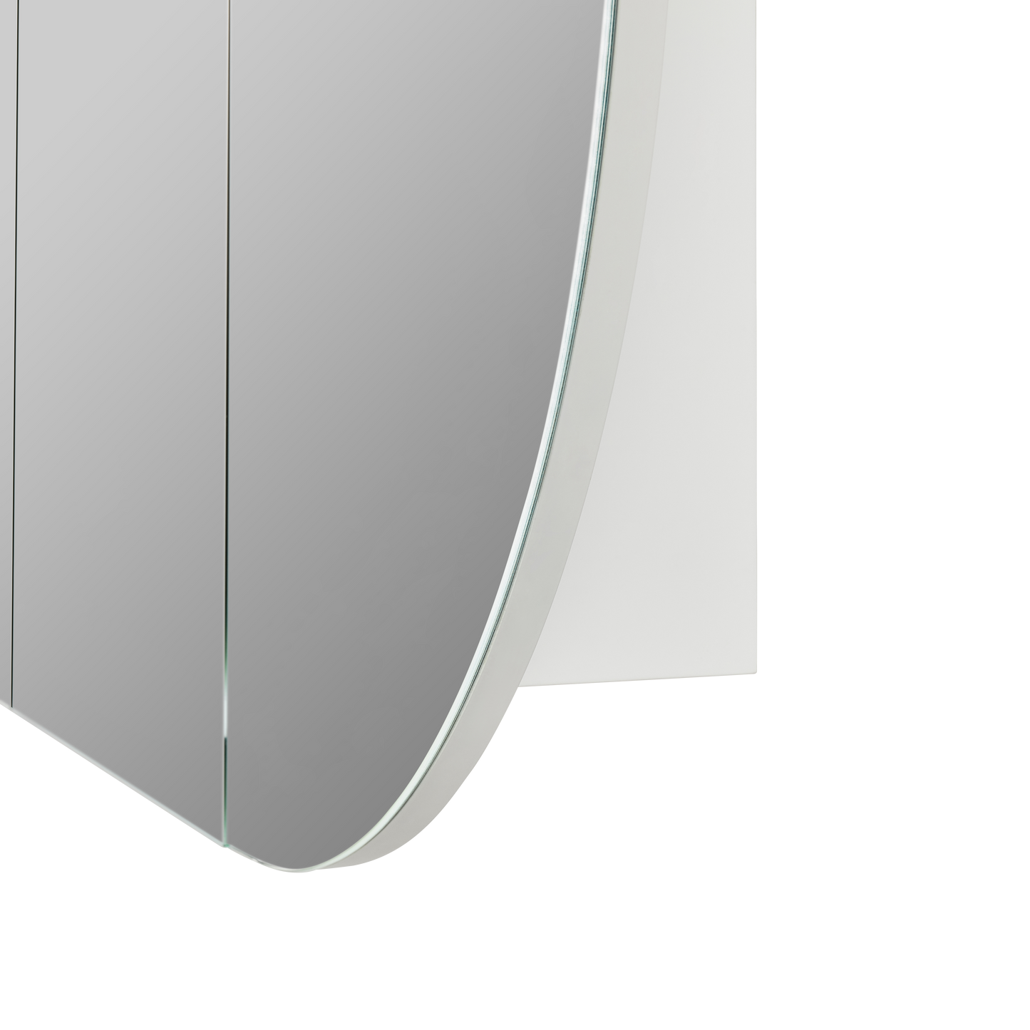 OPLSV1275MW Olivia Matte White Oval Wall Mounted Mirror Cabinet