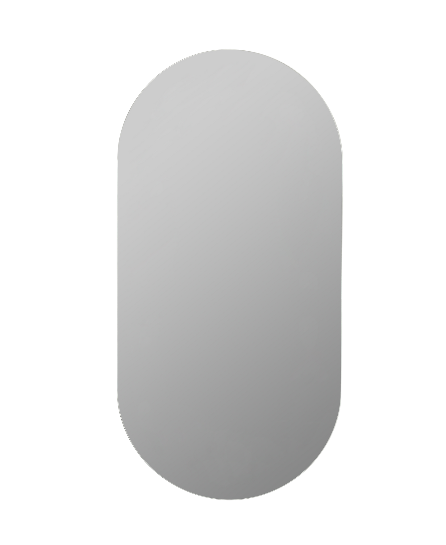 OPLSV4590MW Olivia Matte White Oval Wall Mounted Mirror Cabinet
