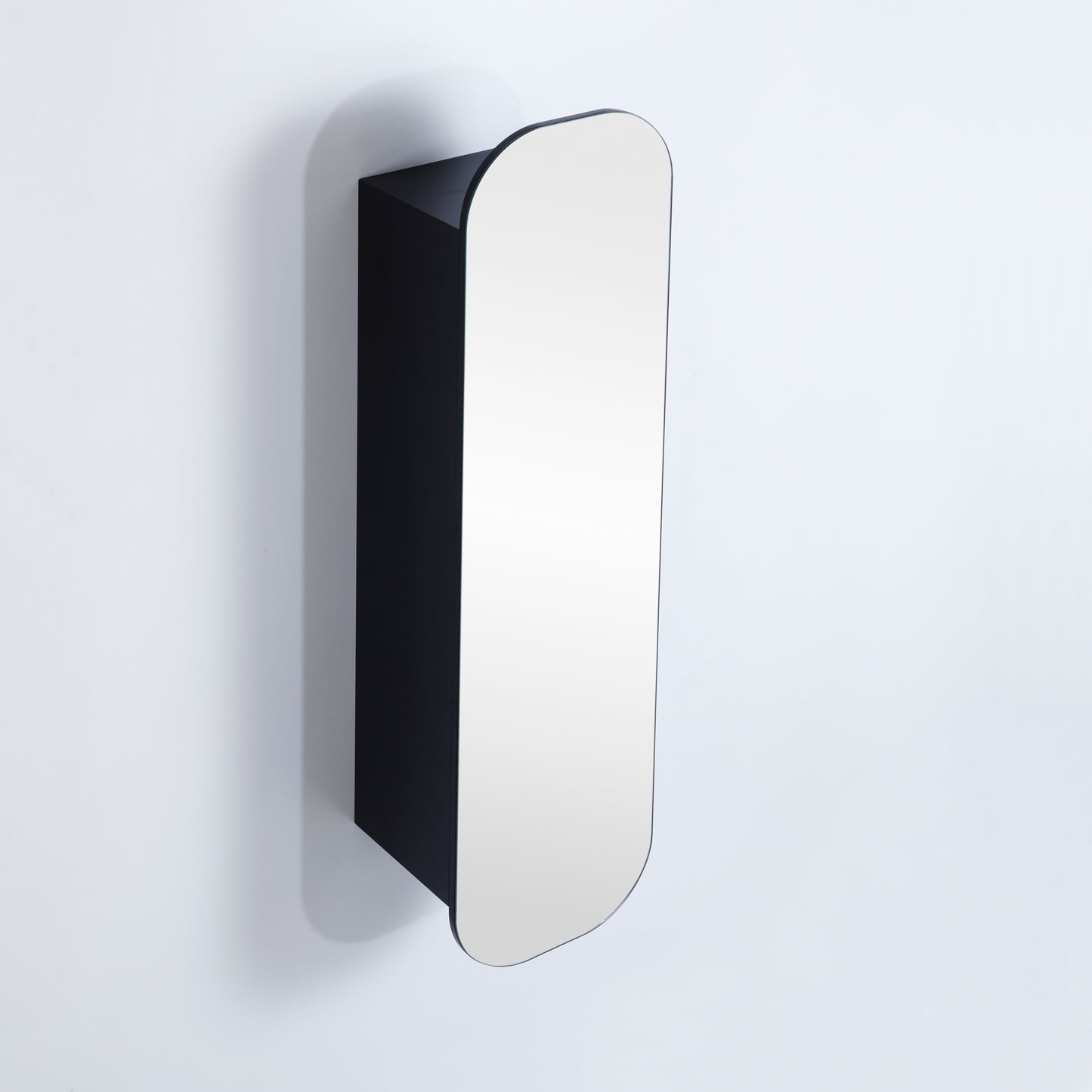 OSTB1500-MB Olivia Matte Black Rectangular Wall Mounted Tallboy