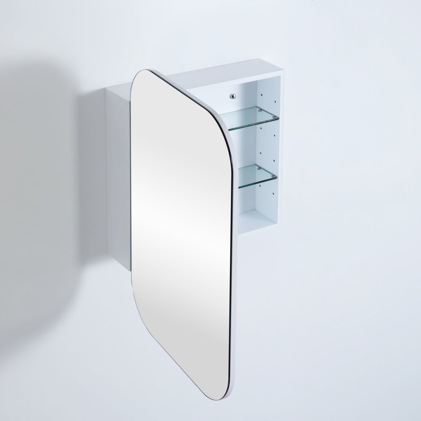 OSV6090MW Olivia Matte White Oval Wall Mounted Shaving Cabinet
