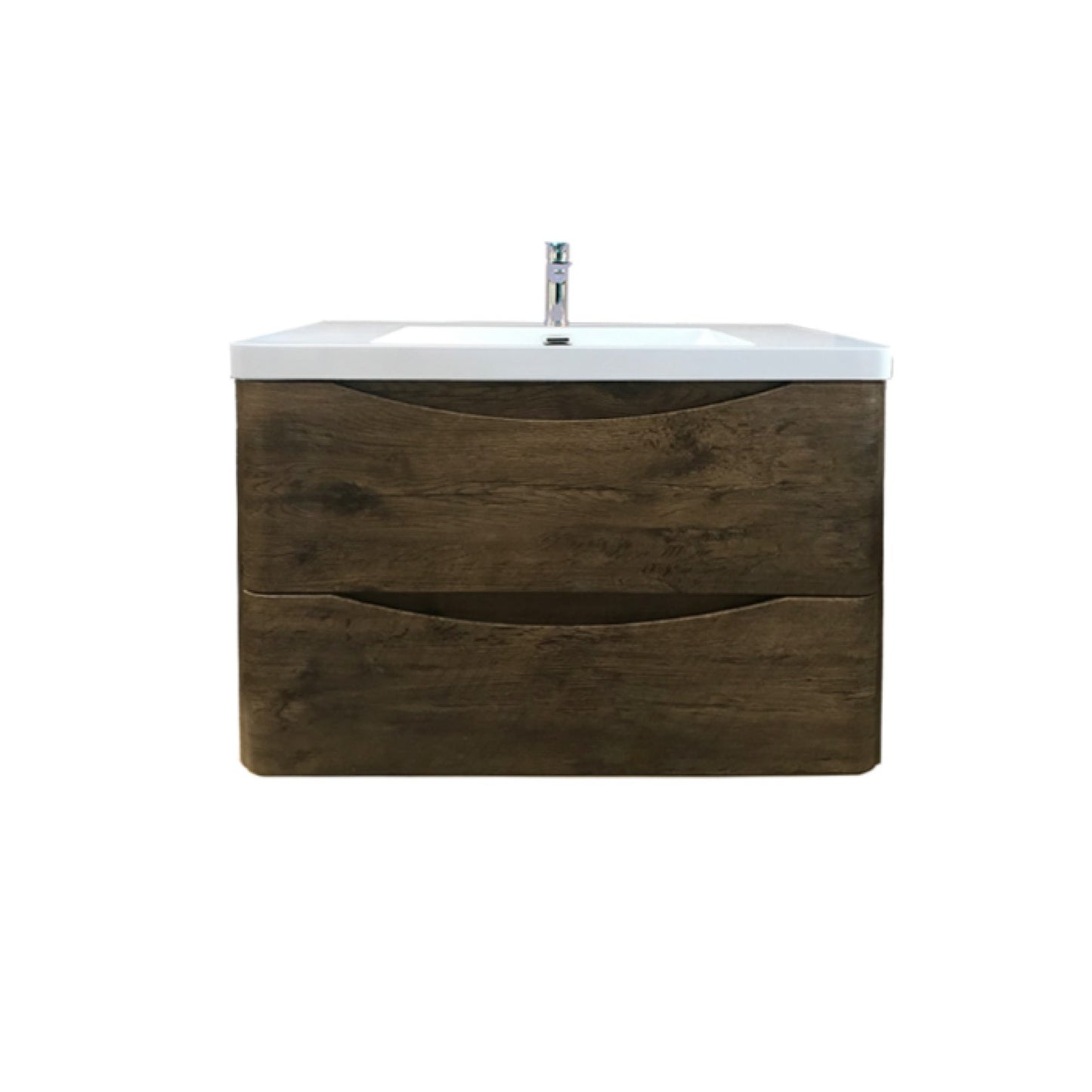 OW900DO Oakland Wood Grain, PVC Filmed Dark Oak Wall Mounted Vanity