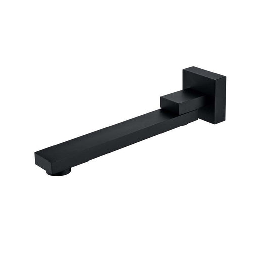 OX0003.BS Blaze Matte Black Square Wall Mounted Bath Spout