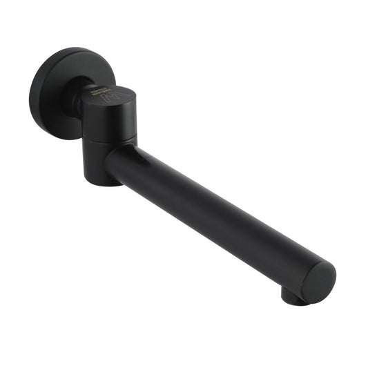 OX0004.BS LUCID PIN Matte Black Round Wall Mounted Spout