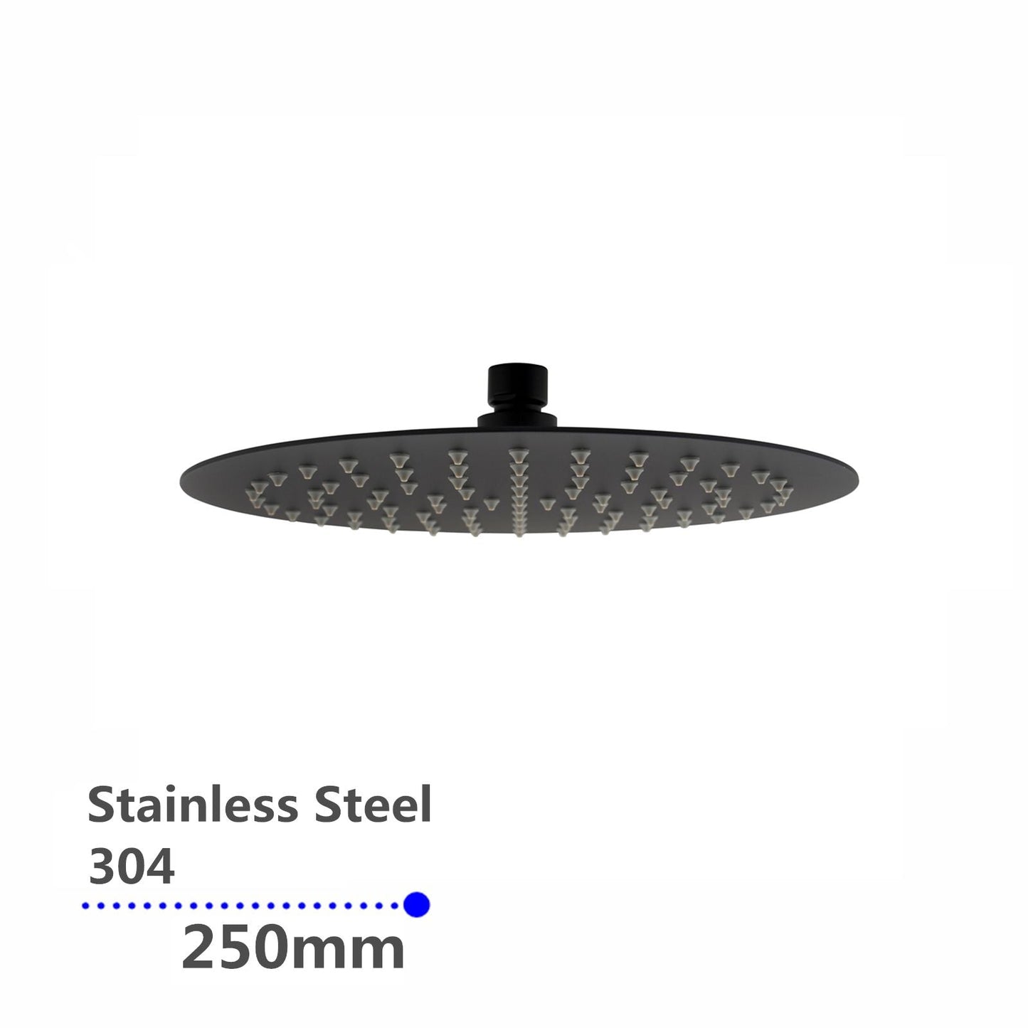 OX0007.SH Matte Black Round Shower Head