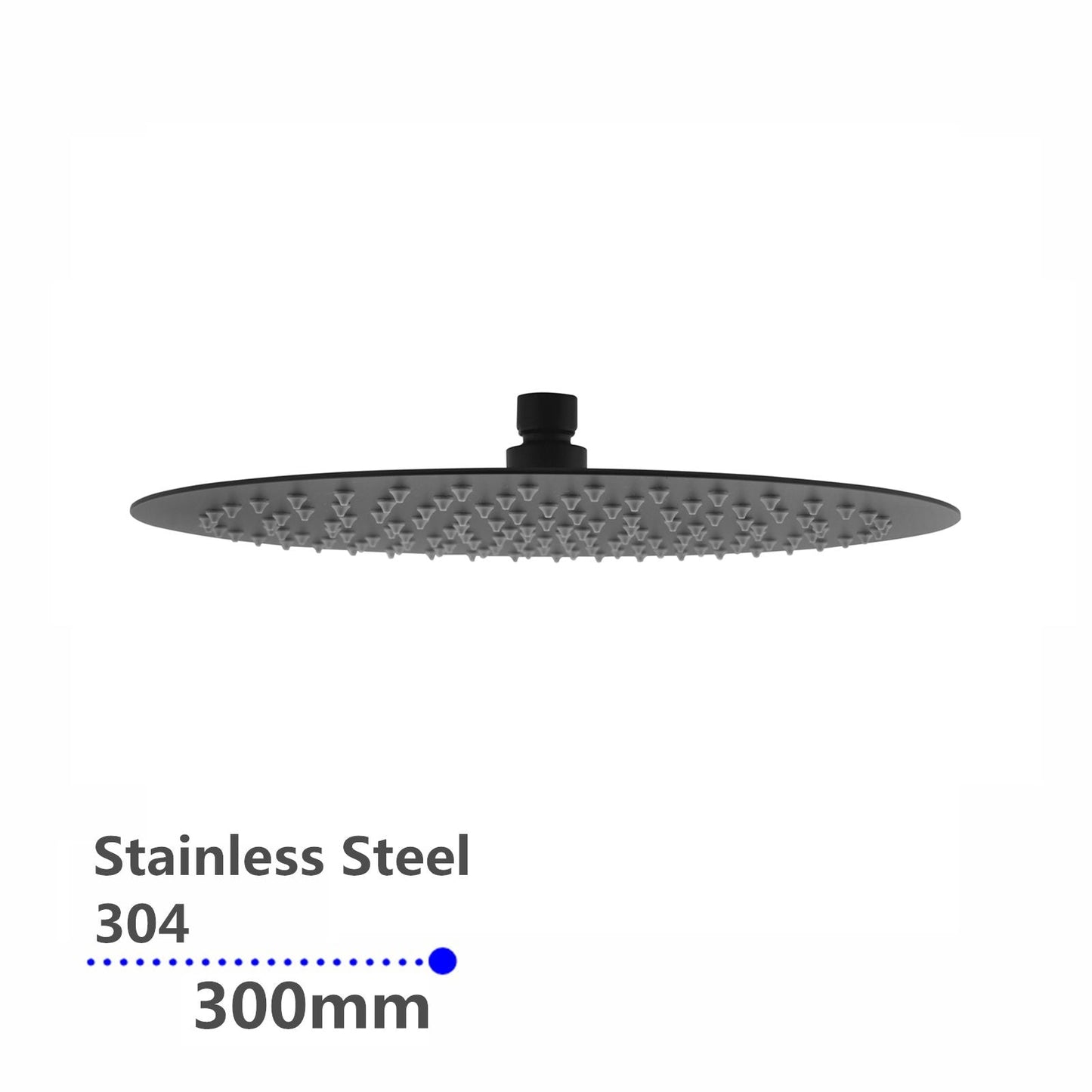 OX0008.SH Matte Black Round Shower Head
