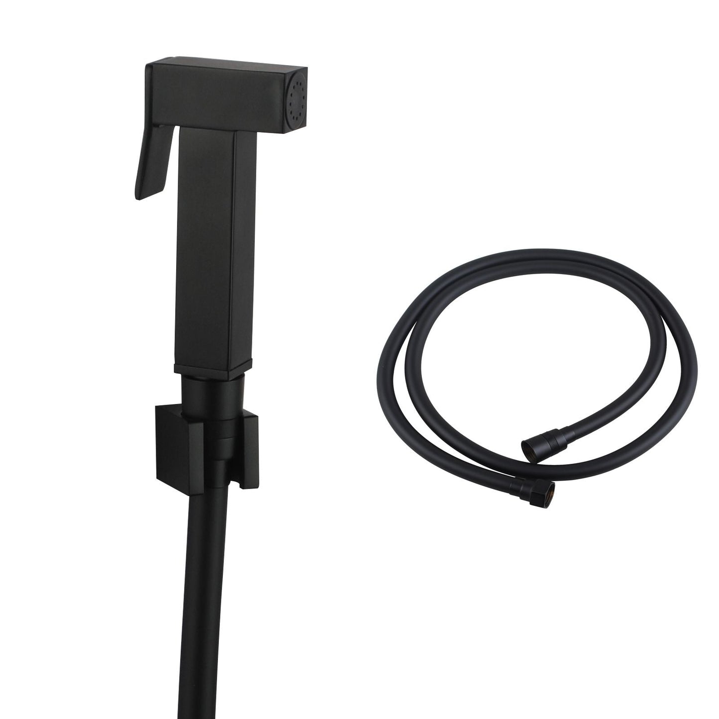 OX0009E.SH Matte Black Square Wall Mounted Bidet Spray