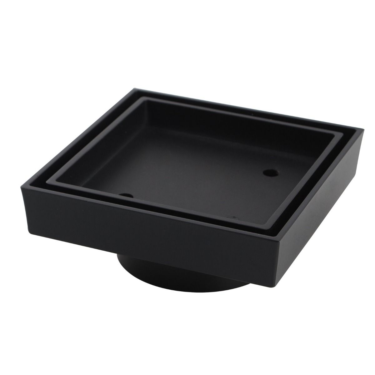 OX002.FD Black, Electroplated Black Square Floor-mounted Floor Waste