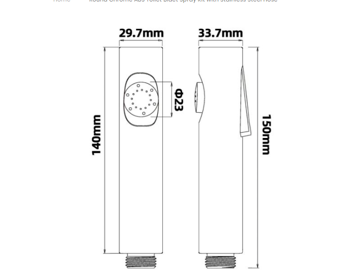 OX0025E.SH Matte Black Round Bidet Spray