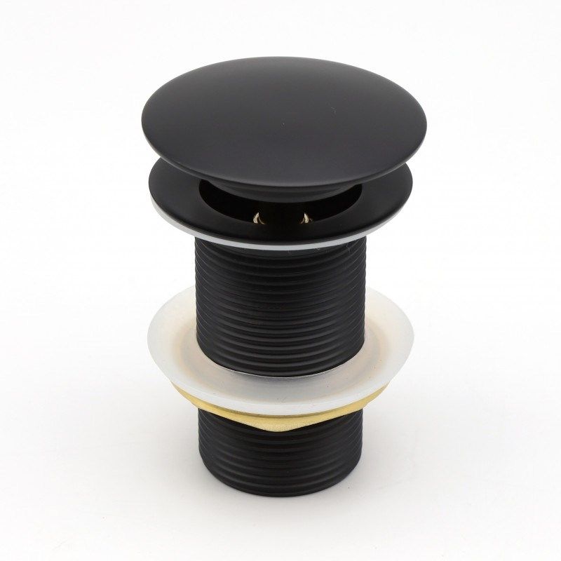 OX003.PUW Matte Black Mushroom Pop Up Waste