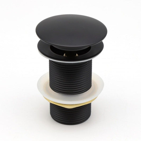 OX003.PUW Matte Black Mushroom Pop Up Waste