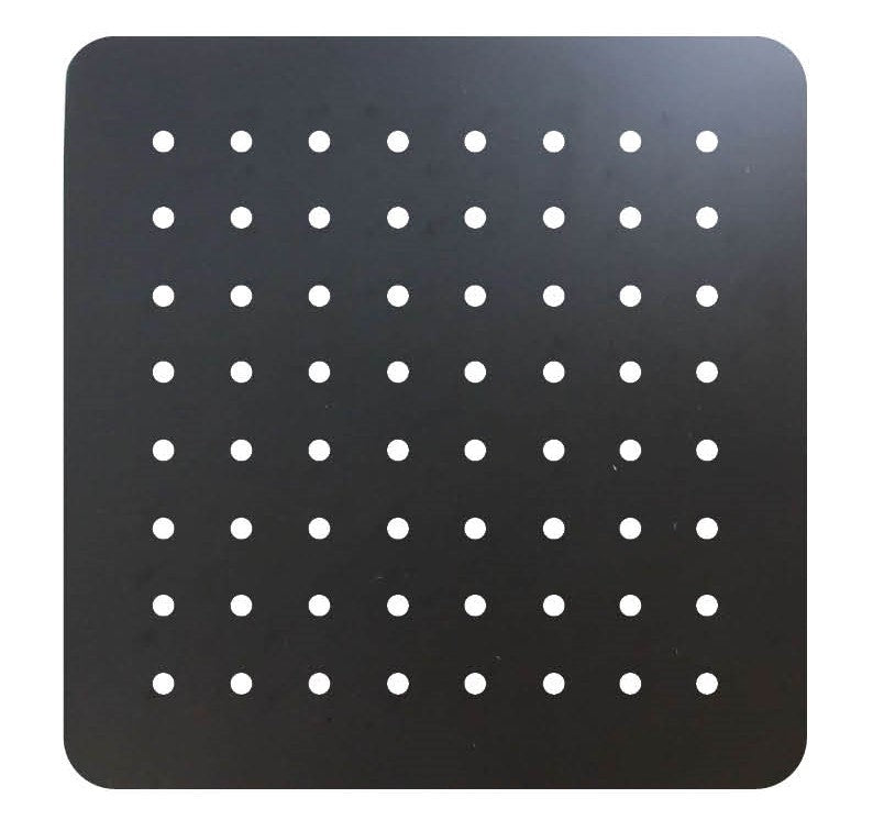 OX0100.SH Matte Black Square Wall Mounted Shower Head