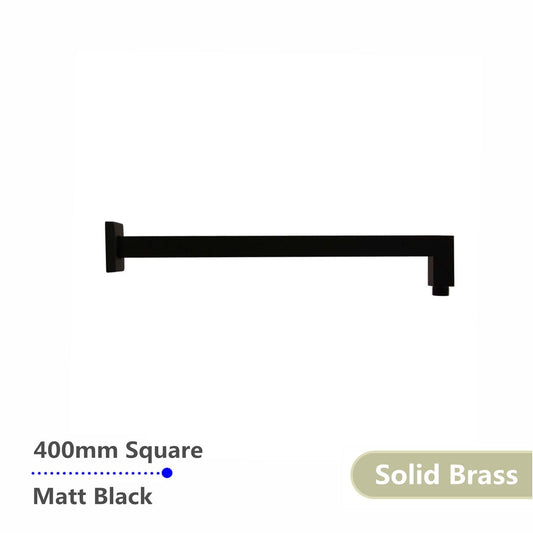 OX0104.SA Matte Black Square Wall Mounted Shower Arm