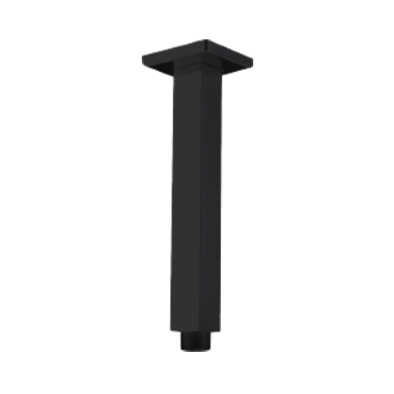 OX0106.SA Matte Black Square Ceiling Mount Shower Arm