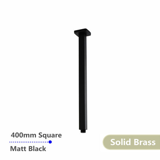 OX0117.SA Matte Black Square Ceiling Mount Shower Arm