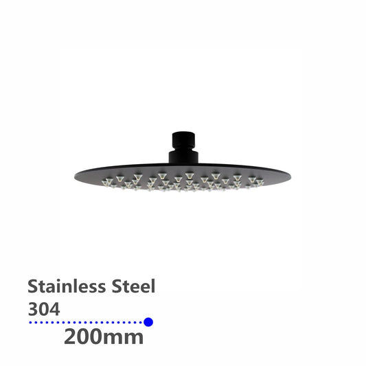 OX0119.SH Matte Black Round Wall Mounted Shower Head