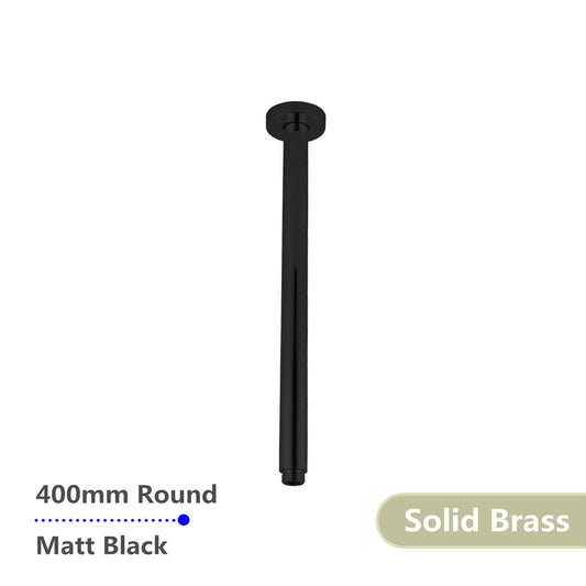 OX0120.SA Matte Black Round Ceiling Mount Shower Arm