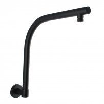 OX0128.SA Matte Black Round Wall Mounted Shower Arm